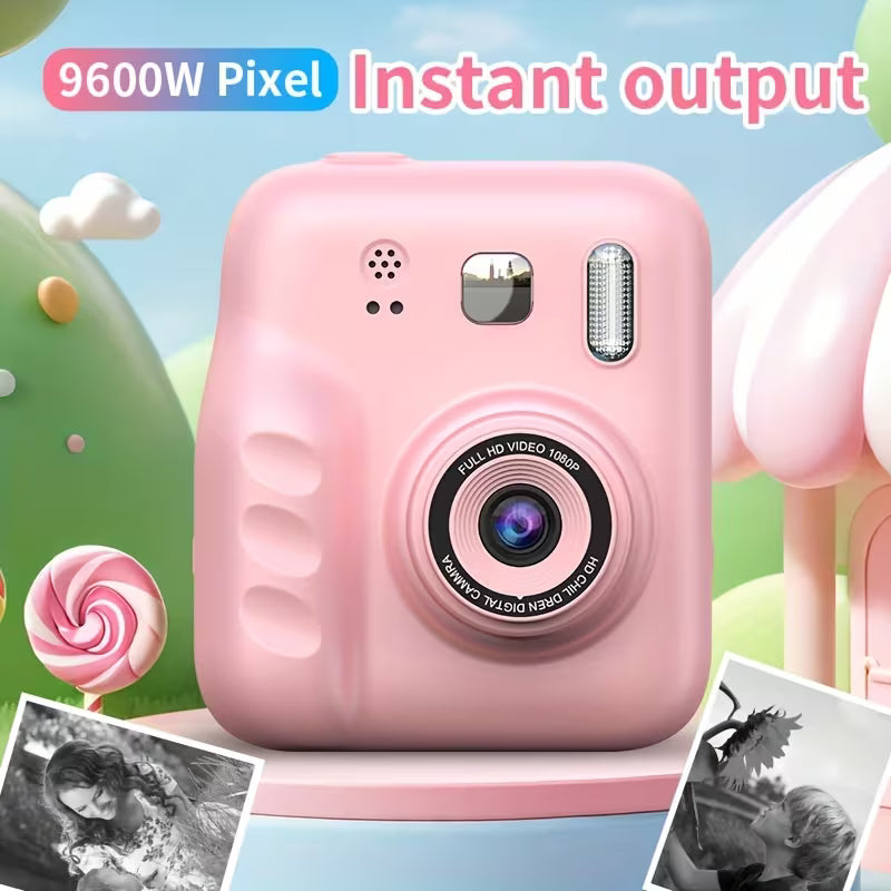 Kids Instant Printing Camera with HD Screen - Dual Camera 1080P Video & MP3 Player