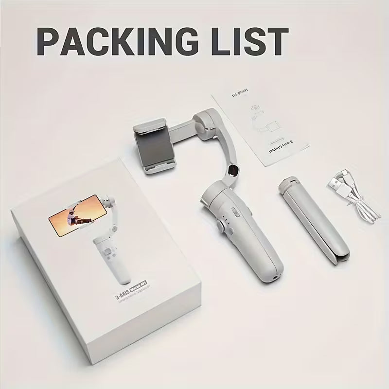 QAML Phone Gimbal 3-Axis Smartphone Handheld Stabilizer