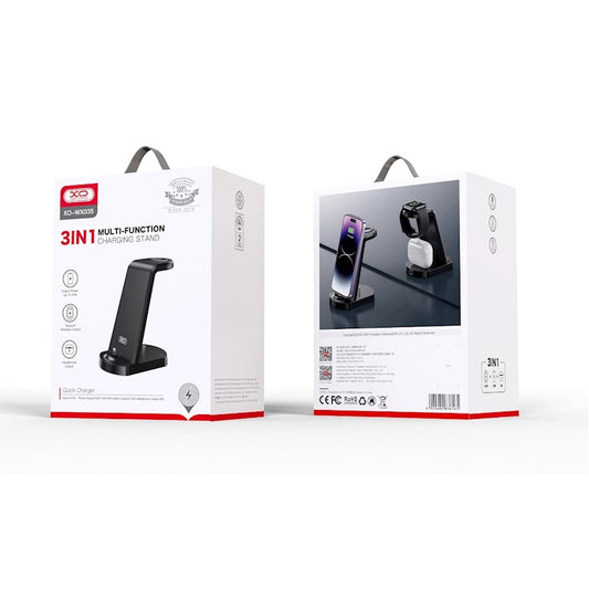 XO Charging Stand WX035 3-in-1 Wireless Charger 15W Black