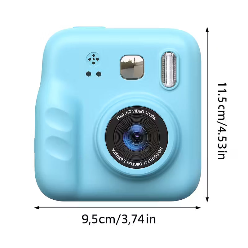 Kids Instant Printing Camera with HD Screen - Dual Camera 1080P Video & MP3 Player