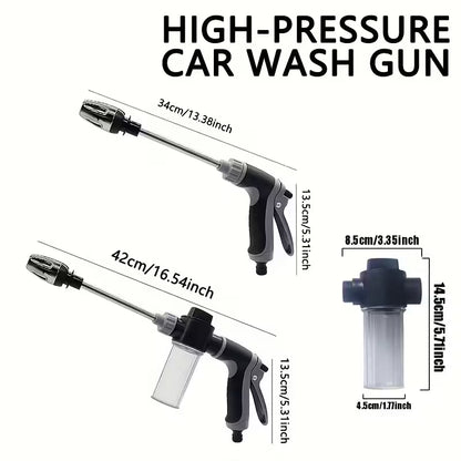 High-Pressure Foam Water Gun with Stainless Steel Extension Rod