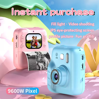 Kids Instant Printing Camera with HD Screen - Dual Camera 1080P Video & MP3 Player