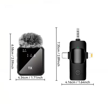 CONFUETAD 3-in-1 Mini Clip-On Microphone with Noise & Windproof Boom Mic