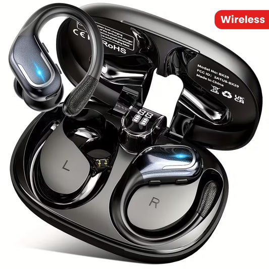 Wireless Earbuds for Running Sports with Earhooks - Pure Bass Sound