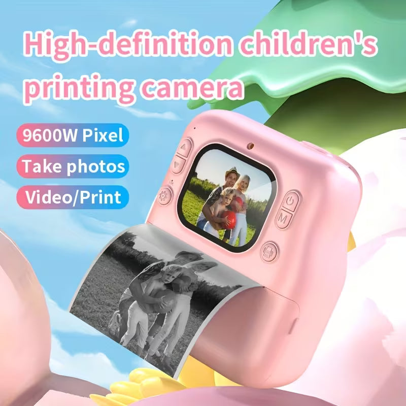Kids Instant Printing Camera with HD Screen - Dual Camera 1080P Video & MP3 Player